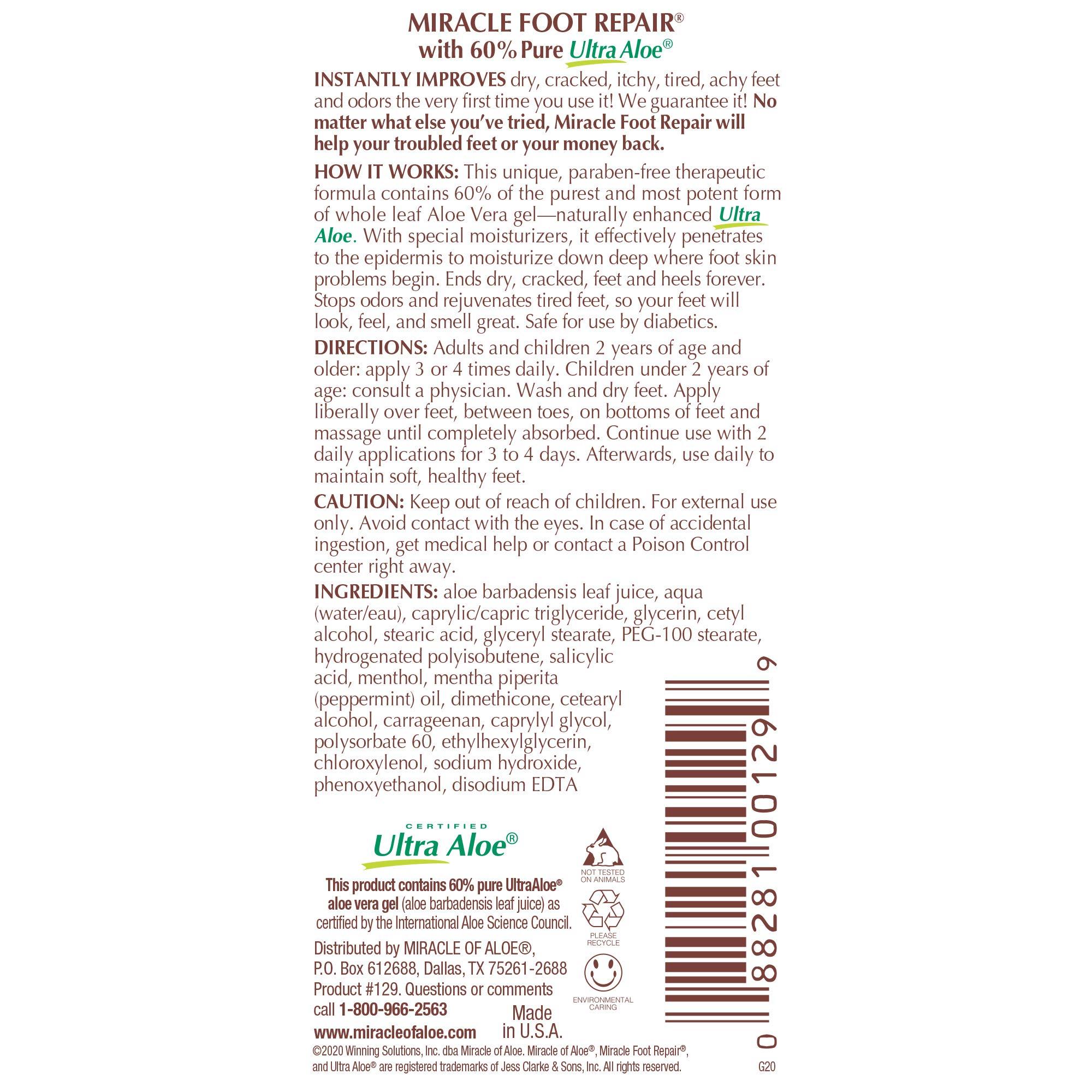 Miracle of Aloe Miracle of Aloe 3-pack Assortment, includes 1 ounce tubes each of Miracle Foot Repair, Miracle Hand Repair and Aloe All Over