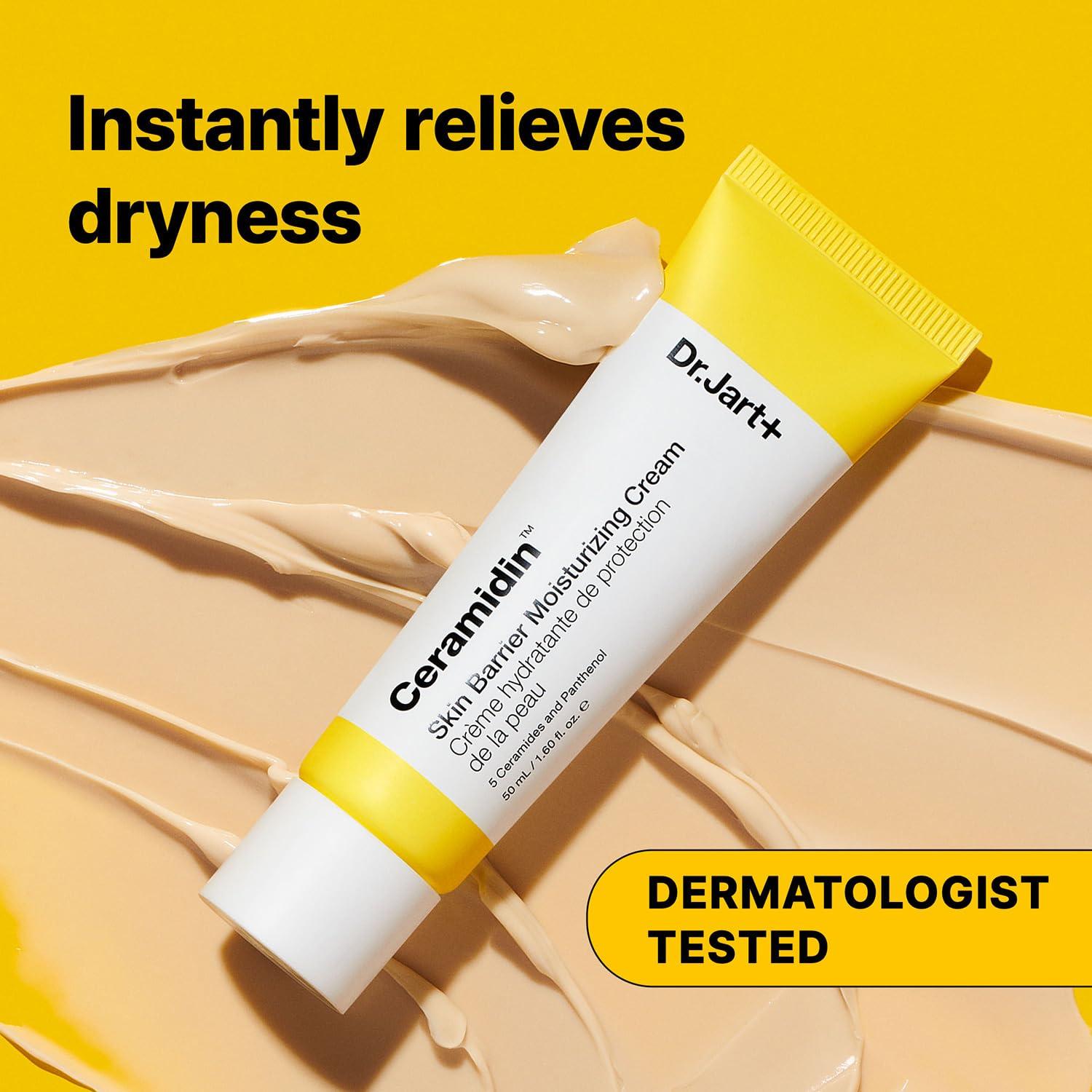 Dr.Jart+ Dr.Jart+ Ceramidin Skin Barrier Face Cream Moisturizer For Dry Skin with Ceramides and Panthenol | Korean Skin Care, 0.51 fl oz