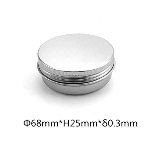 ZHONGJIUYUAN ZHONGJIUYUAN ZHONGJIUYUAN 10 Pieces 60ml / 2.00oz Large Aluminum Empty Jar Cosmetic Sample Tins Slip Slide Round Containers Bottle Box With Tight Sealed Twist Screwtop Cover Small Ounce for Eye Shado