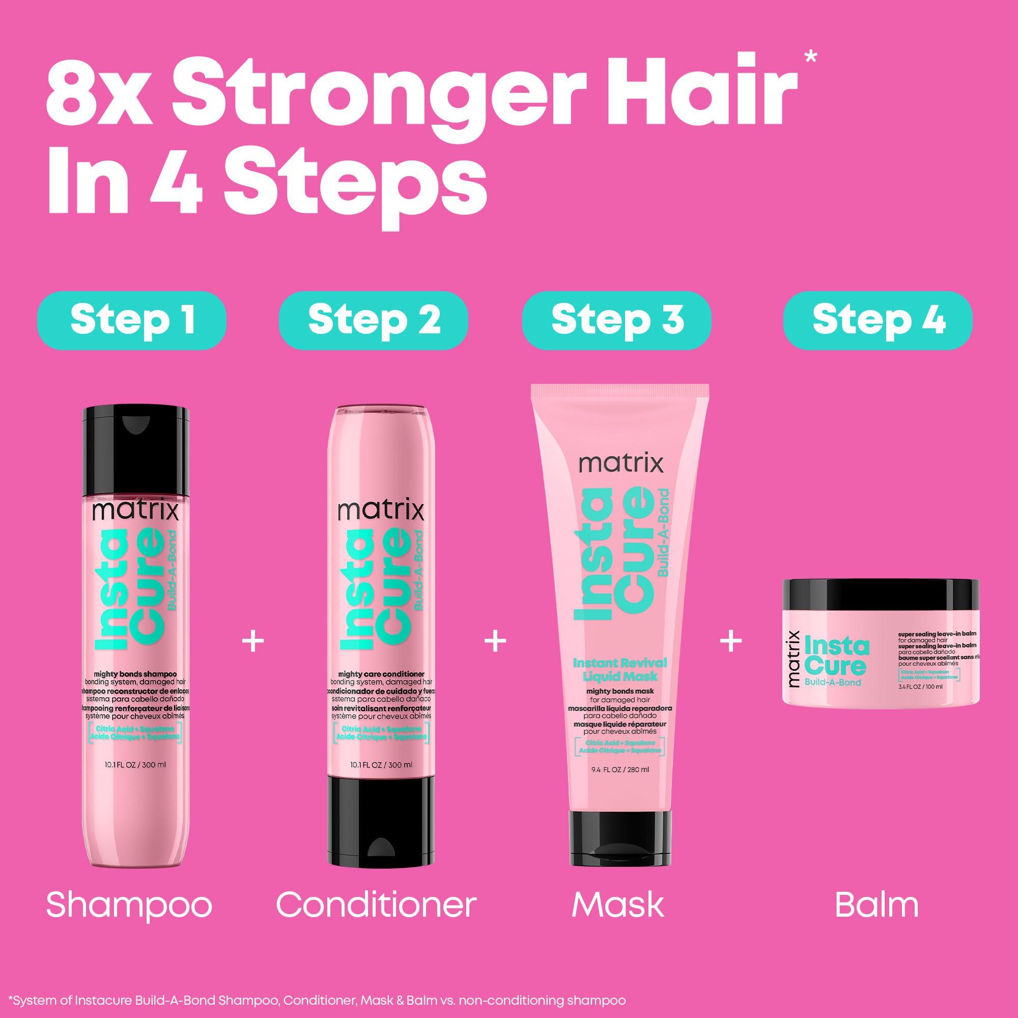 MATRIX Matrix Instacure Build-A-Bond Mighty Care Conditioner | Bonding Care Conditioner | Repairs Very Damaged Hair | Strengthens & Softens | Citric Acid & Squalane | Vegan, Sulfate & Paraben Free | 300ml