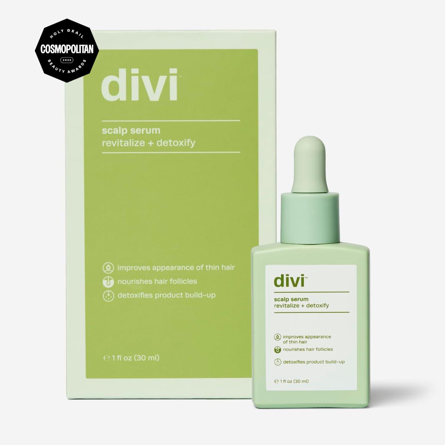 divi Divi Scalp Serum for Thinning Hair, 30ml Clinically Tested, Nourishing Formula with Amino Acids, Caffeine & Rosemary Oil Promotes Healthy Scalp & Fuller-Looking Hair, Reduces Oil & Product Buildup