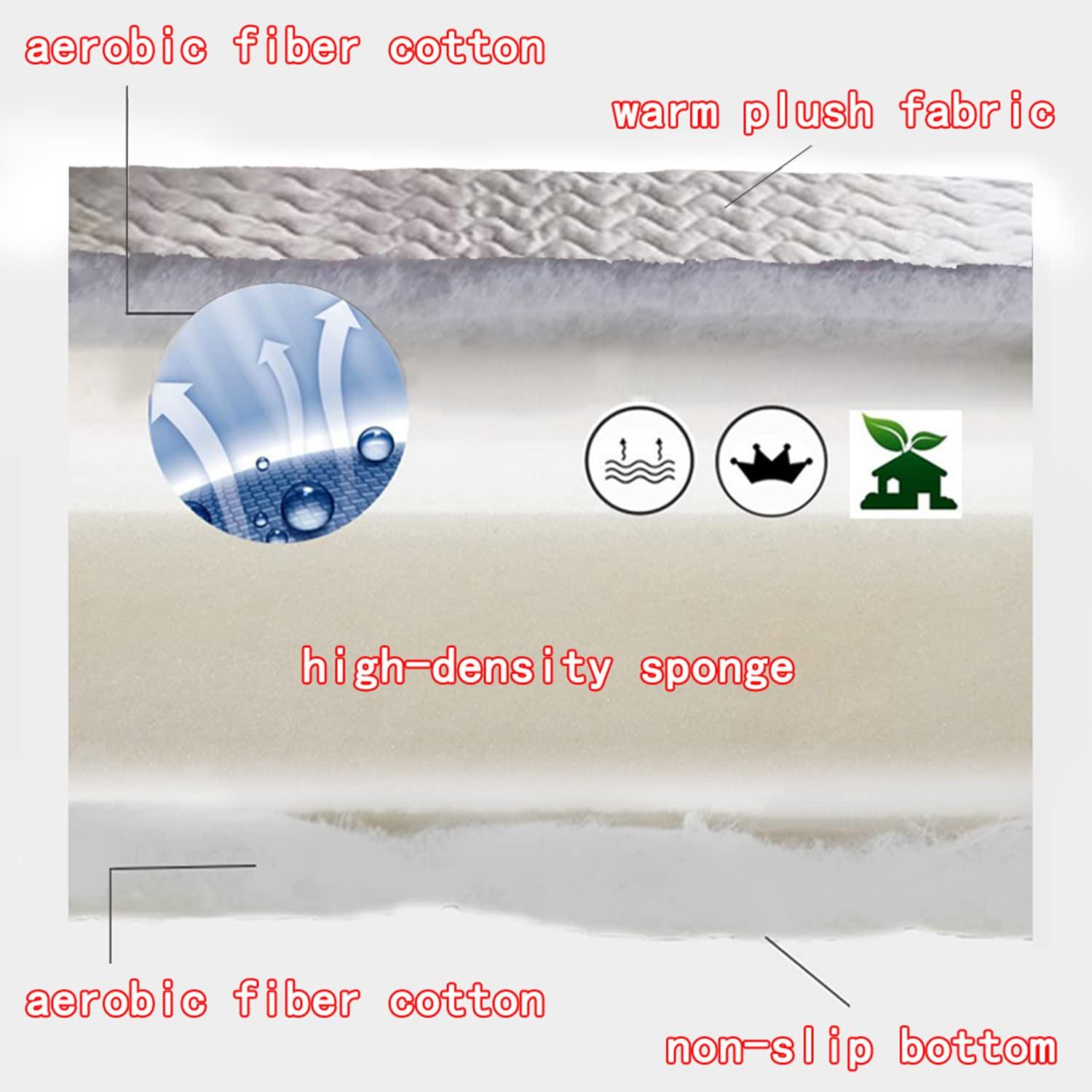 NinthAvenue Basics Spa Bed Mattress Topper Massage Accessories with Hole 4.5cm Thick Massage Table Cover Protector Salon Foam Mattress Topper for Lash Bed (Square/Round/Trapezoidal Head),Gray r,70x190cm