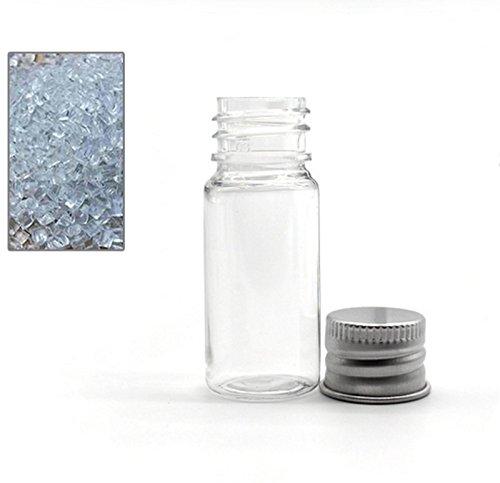 ASTRQLE 12Pcs 10ml/20ml Empty Refillable Clear Plastic Bottle with Aluminum Screw Cap Travel Small Container (10 ML)