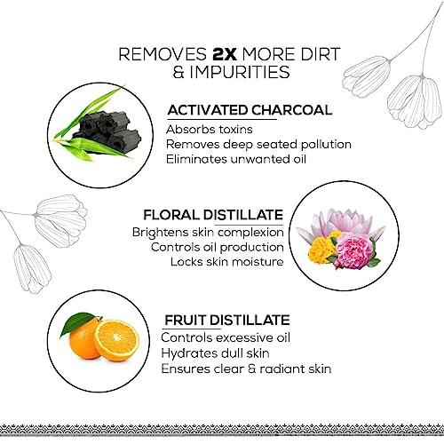 india Activated Charcoal Face Wash|Anti-Polluition, Deep Pore Cleaning & Oil Control |Activated Charcoal for Fresh & Glowing Skin |Face Wash for Men & Women (Pack Of 1; 100ml)