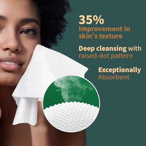 ourmed life Ourmed Life Disposable Face Towels, Clean Facial Wash Cloth without Lint, Biodegradable Cleansing Dry Wipes, Skincare and Makeup Remover Towels for Sensitive Skin (Unscented, 60 Count, Pack of 1)