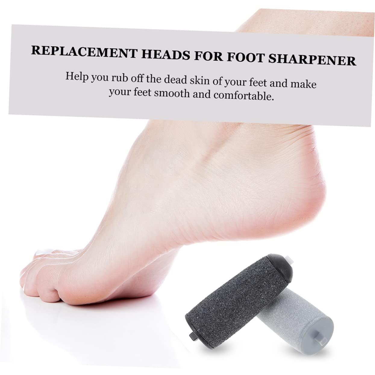 FRCOLOR FRCOLOR 6pcs Foot Grinder Replacement Head Foot Remover Electric Foot Scrubber Dead Skin Remover Foot Grinder Refills Machine Repair Removal Cuticle Walker Foot File Rollers Plastic