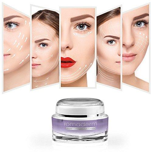 Romaderm Romaderm- Super Collagen Eye Cream-Dark Circles, Puffiness, Wrinkles and Bags - The Most Effective Anti-Aging Eye Cream for Under and Around Eyes
