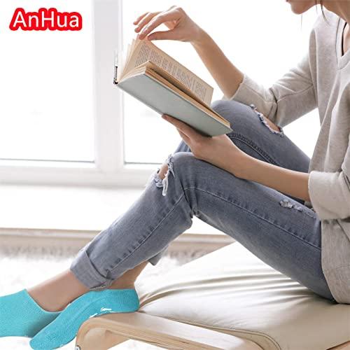 AnHua AnHua 1 Pair Feet Spa Moisturizing Gel Socks Exfoliating Dry Cracked Soft Skin Sock Pedicure Foot Care Tool Beauty Foot Care (Blue)