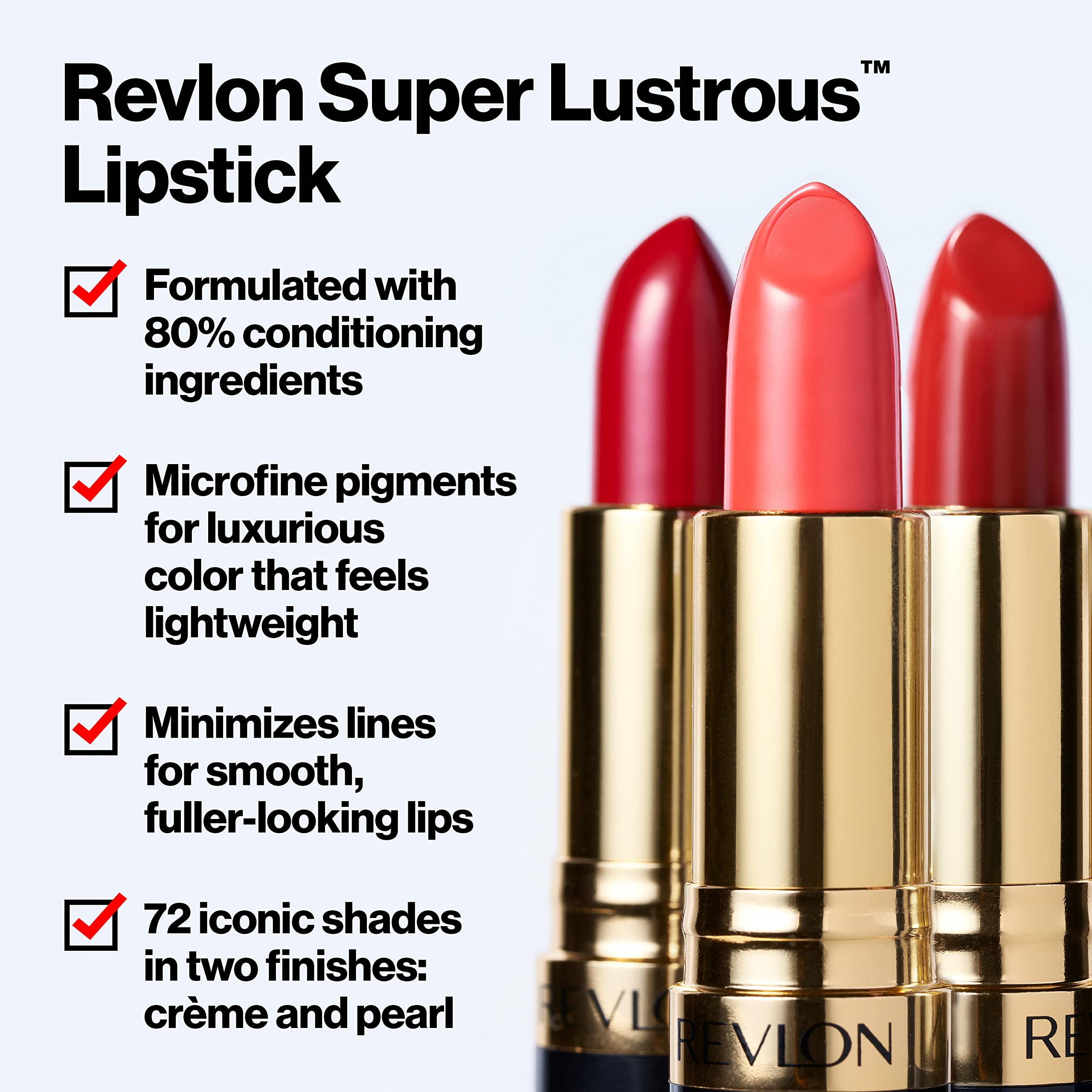 REVLON Revlon Super Lustrous Lipstick, Creamy Formula For Soft, Fuller-Looking Lips, Moisturized Feel, 027 Violet Frenzy, 0.15 oz