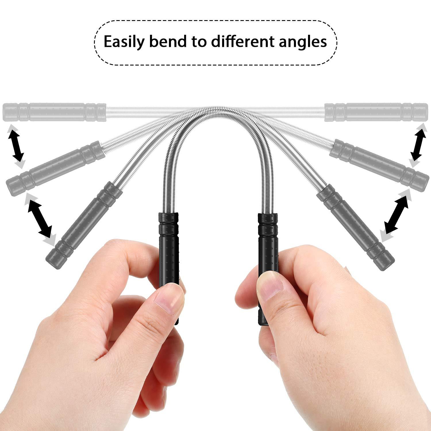 Mudder Mudder 12 Pcs Facial Hair Removal Spring Set Women Eyebrow Face Epilator Coil Portable Hair Remover Spring Threading Tool Bulk for Women Chin Cheek Mustache Upper Lip Neck (Rose Red, Black)