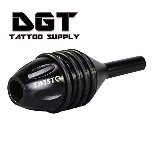 DGT Tattoo Supply Spider Self Locking Tattoo Grip 1 inch (Black)