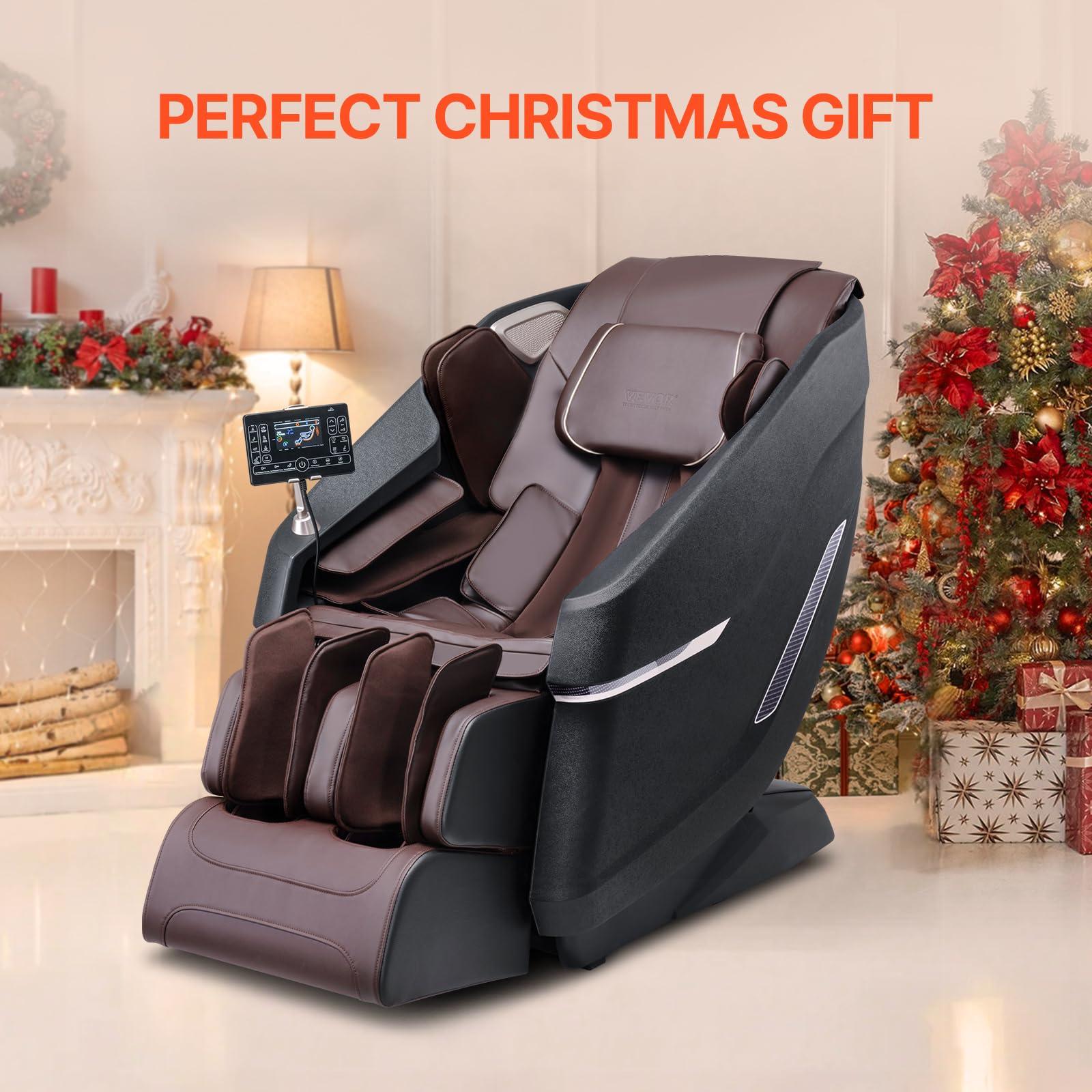 VEVOR VEVOR Full Body Massage Chair, SL-Track Zero Gravity Massage Recliner, 4D Shiatsu, Body Scan, Heating, Bluetooth Speaker, Airbags for Living Room, Home