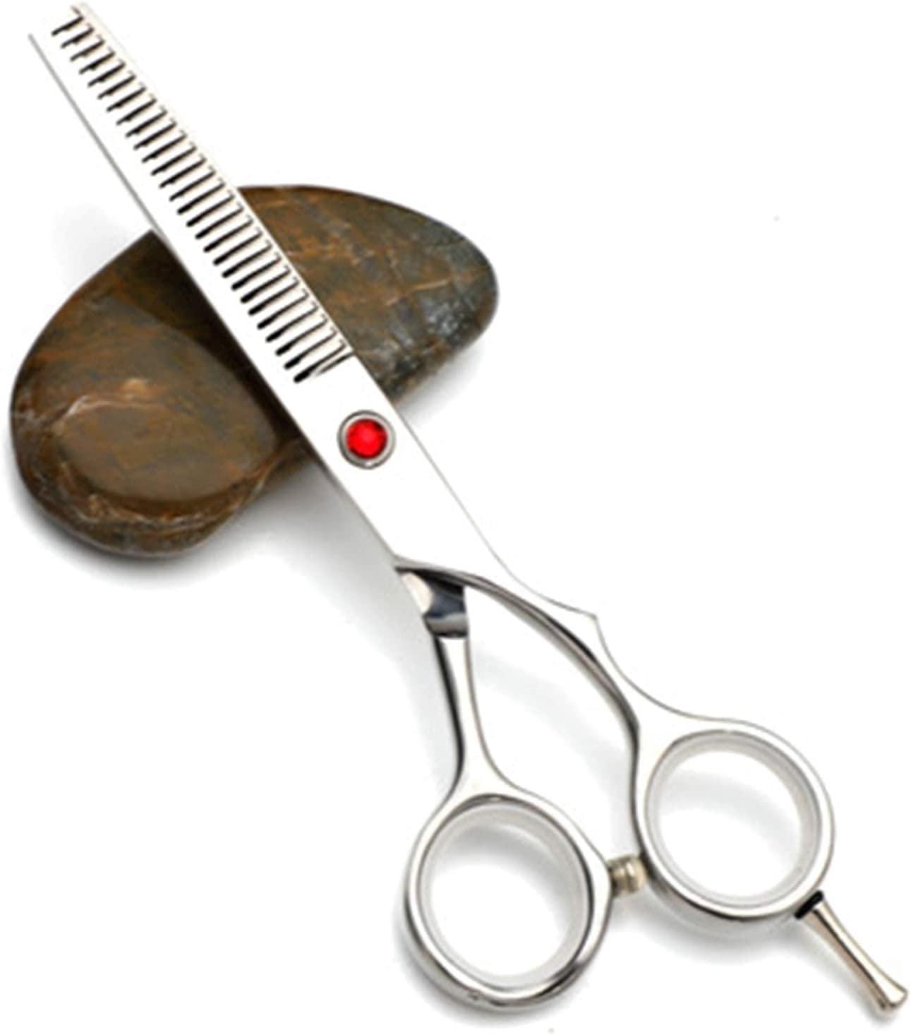 YUSIWOAL Hair Scissor,Hairdressing Scissors Thinning Hair Cutting Teeth Shears Professional Barber Stainless Steel Haircut Scissors-6.0 Inch