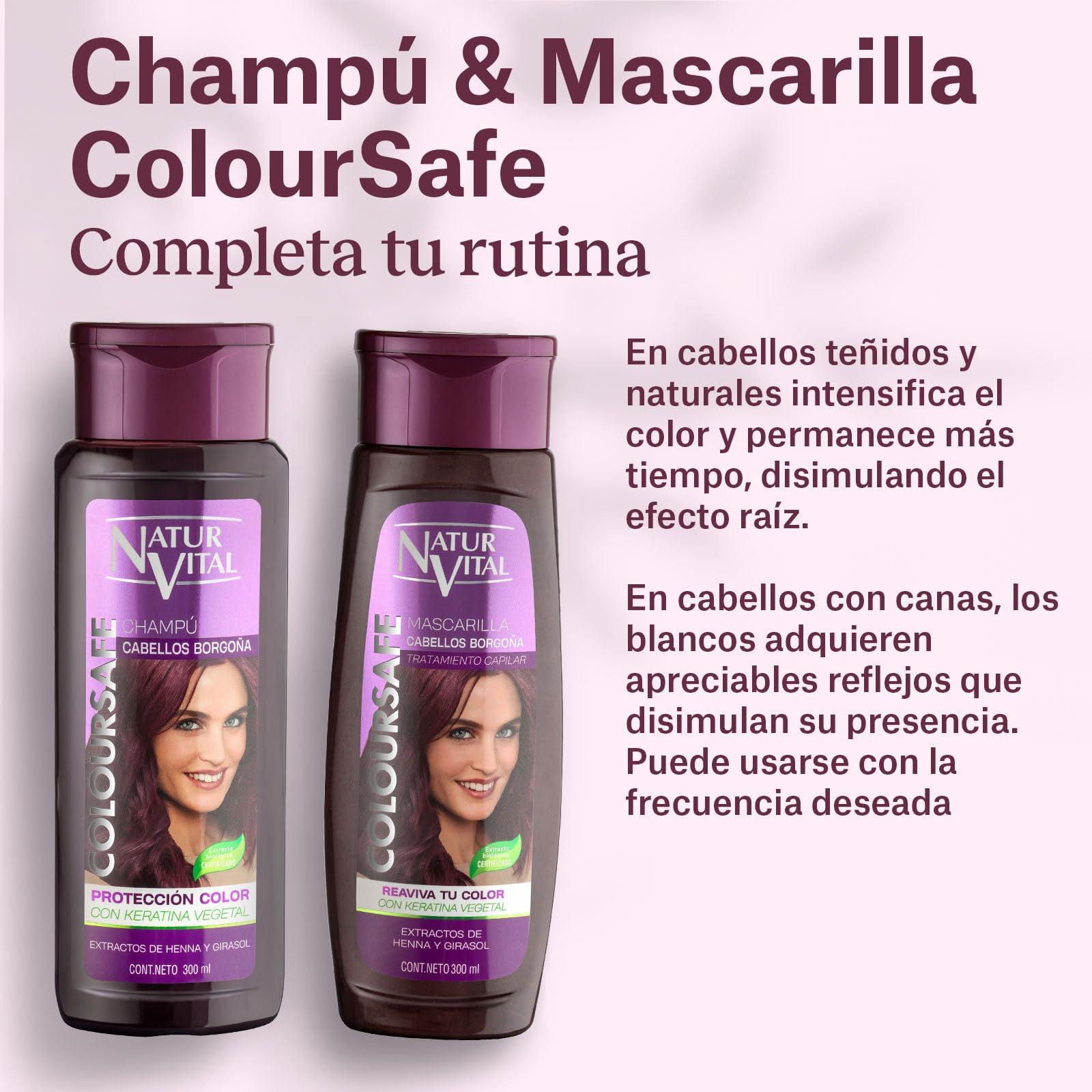 NaturVital NaturVital Burgundy for Red Hair Refresher Coloursafe Hair Mask 300 ml. No Parabens,Organic Certified Extract