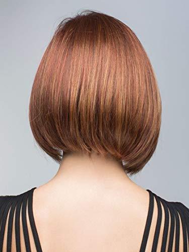 Rene of Paris & Maxwigs Scorpio Wig Color Creamy Toffee-R - Noriko Wigs 6.25" Short Bob Straight Sleek Bangs Synthetic Hair Avg Cap Orchid Collection Sexy Modern Fringe Bundle MaxWigs Hairloss Booklet