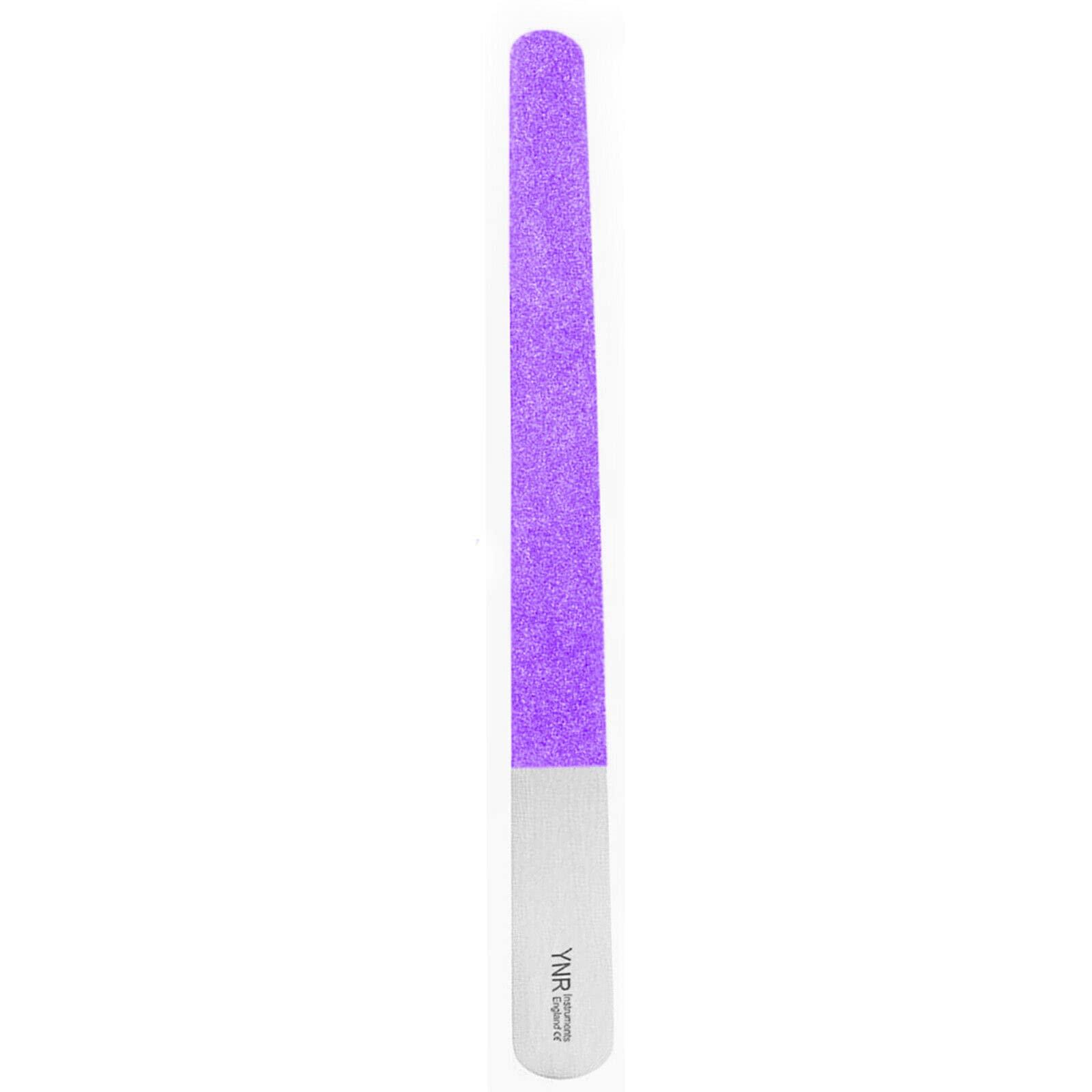 YNR Nail File Diamond Deb Nail File Foot Dresser Stainless Steel Double Sided Diamond Dust Coating Podiatry Foot Care Instruments Professional Quality Product Chiropody File (Purple 8\")