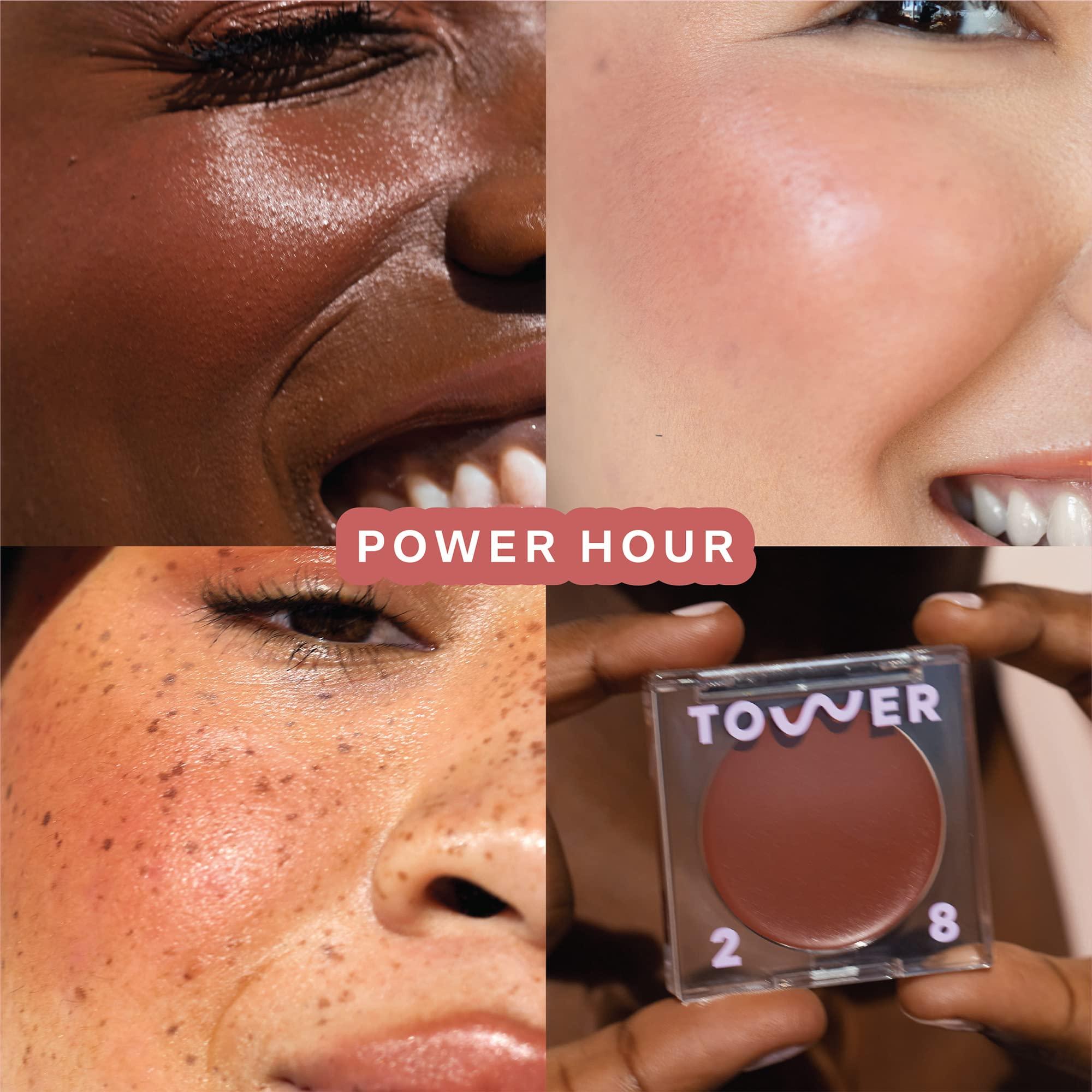 Tower 28 Tower 28 Beauty BeachPlease Cream Blush for Cheeks and Lips - Multi-Purpose Lip and Cheek Tint in Orange Blush - for Sensitive Skin Color POWER HOUR, Luminous Finish