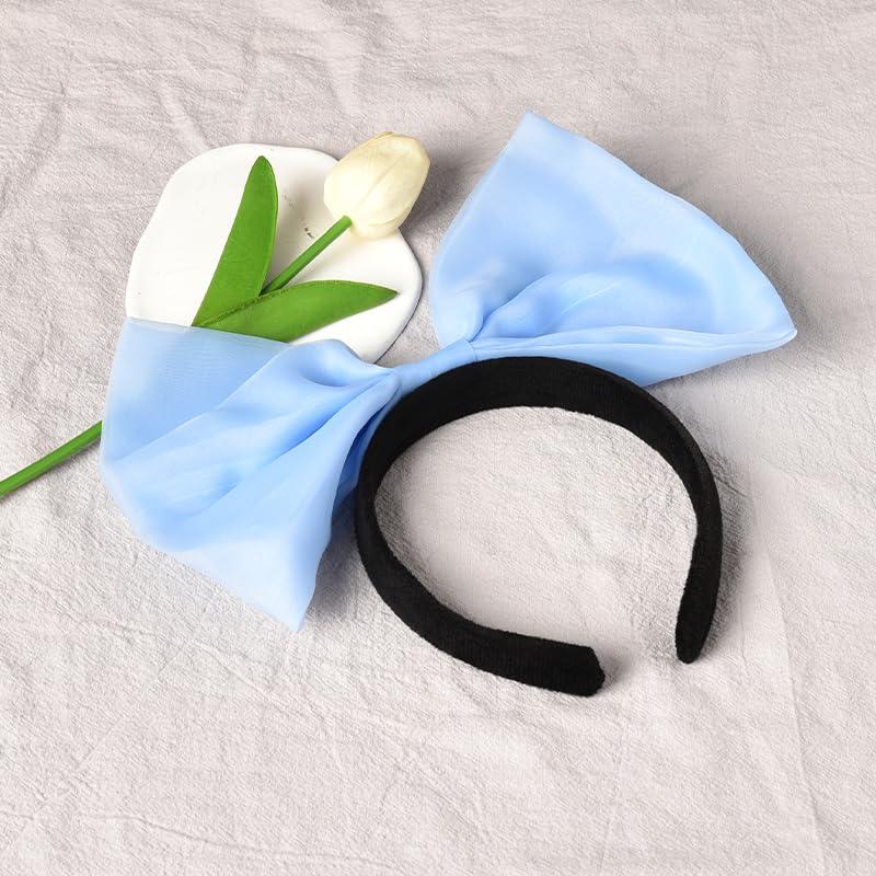 MXXGMYJ MXXGMYJ Hair Band, Blue Bow Headband - 1pcs Hair Accessories for Women Girls, Hairband for Halloween Christmas Party Cosplay Costume Gifts