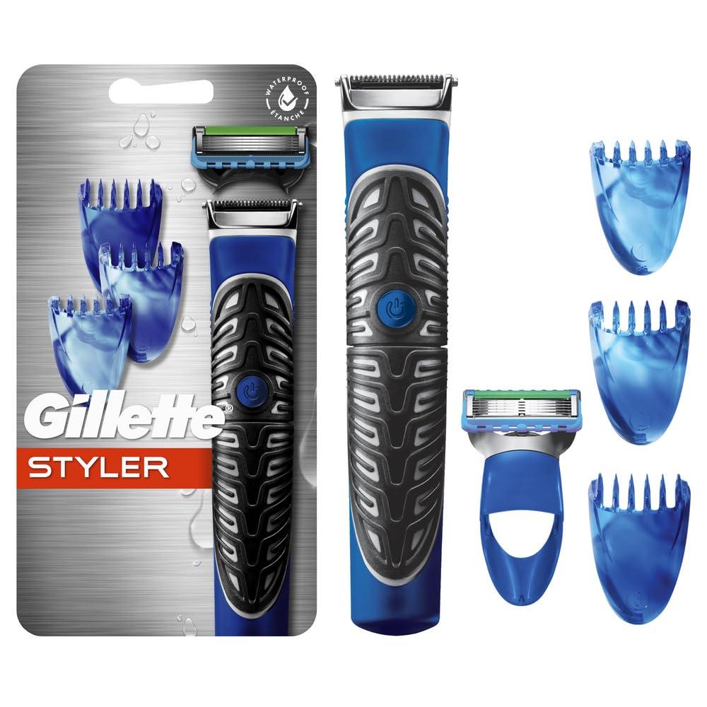Gillette Gillette Styler: Beard Trimmer, Men\'s Razor & Edger, All Purpose Styler, All-in-one Tool, Shave, Trim & Edge, Waterproof, Fusion Razors for Men / Styler, with 3 Comb Attachments