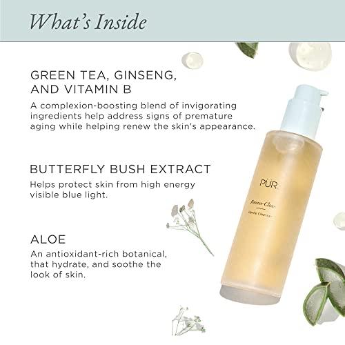 PÜR MINERALS PÜR MINERALS Forever Clean Gentle Facial Cleanser, Sulfate-Free Makeup Remover, Vegan-Friendly Formula, Green Tea, Aloe Vera
