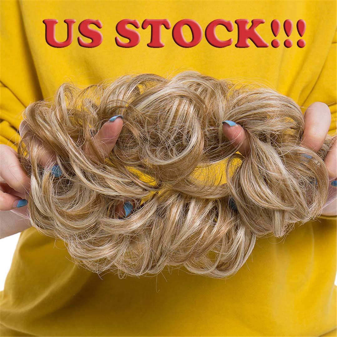 Aonmg Synthetic hair buns Hair Scrunchie s Hair Piece Wrap Ponytail Hair Tail Updo Fake Hair Bun Hair Piece 1053-thick