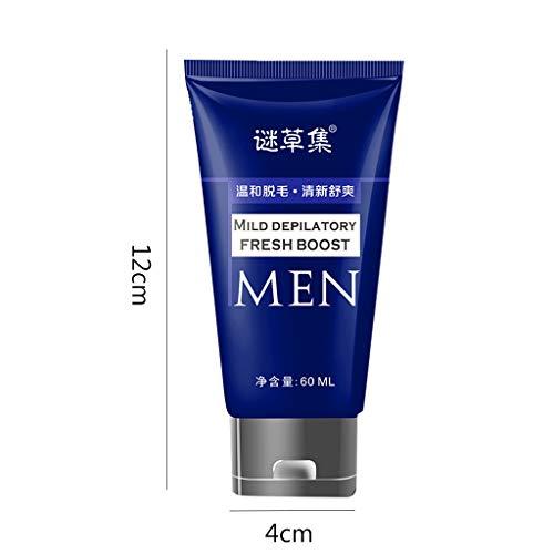 FeiFei66 FeiFei66 1PC Razorless Shaving Cream for Men, 60g Beards Depilatory Cream, Beard Remover Cream, Hair Removal Cream - Quick and Painless (Blue)