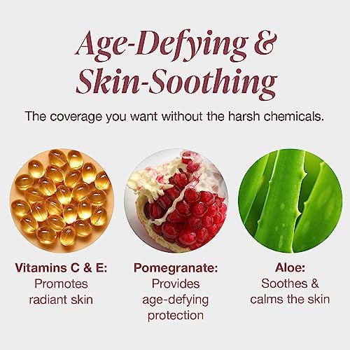 Mineral Fusion Mineral Fusion Pressed Powder Foundation, Deep 3 - Tan/Deep Skin w/Golden Undertones, Age Defying Foundation Makeup with Matte Finish, Talc Free Face Powder, Hypoallergenic, Cruelty-Free, 0.32 Oz