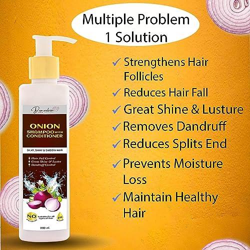 Generic Onion 2 in 1 Shampoo With Conditioner For Hair Growth & Hair Fall| Helps Control Dandruff With Great Shine & Lusture - 200ml