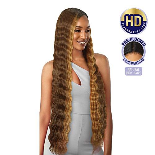 Outre Outre Lace Front Wig Pre Plucked Lace Parting HD Transparent Crimp Wave Style ANABEL (DRFFBLKCHER)