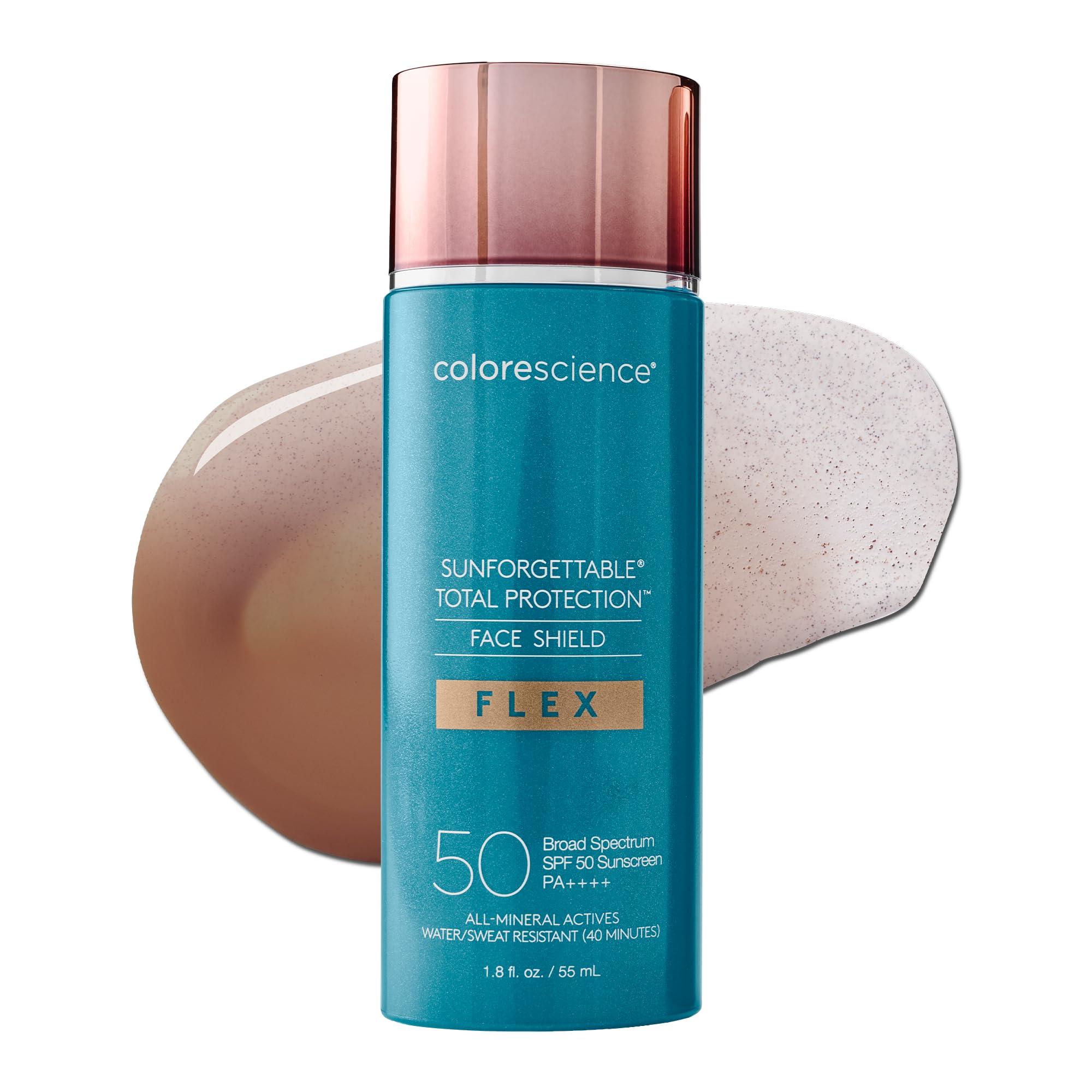 Colorescience Colorescience 50 to 70 SPF Total Protection Face Shield Flex SPF 50, Zinc Oxide Formula, Tan, 1.8 fl. oz.