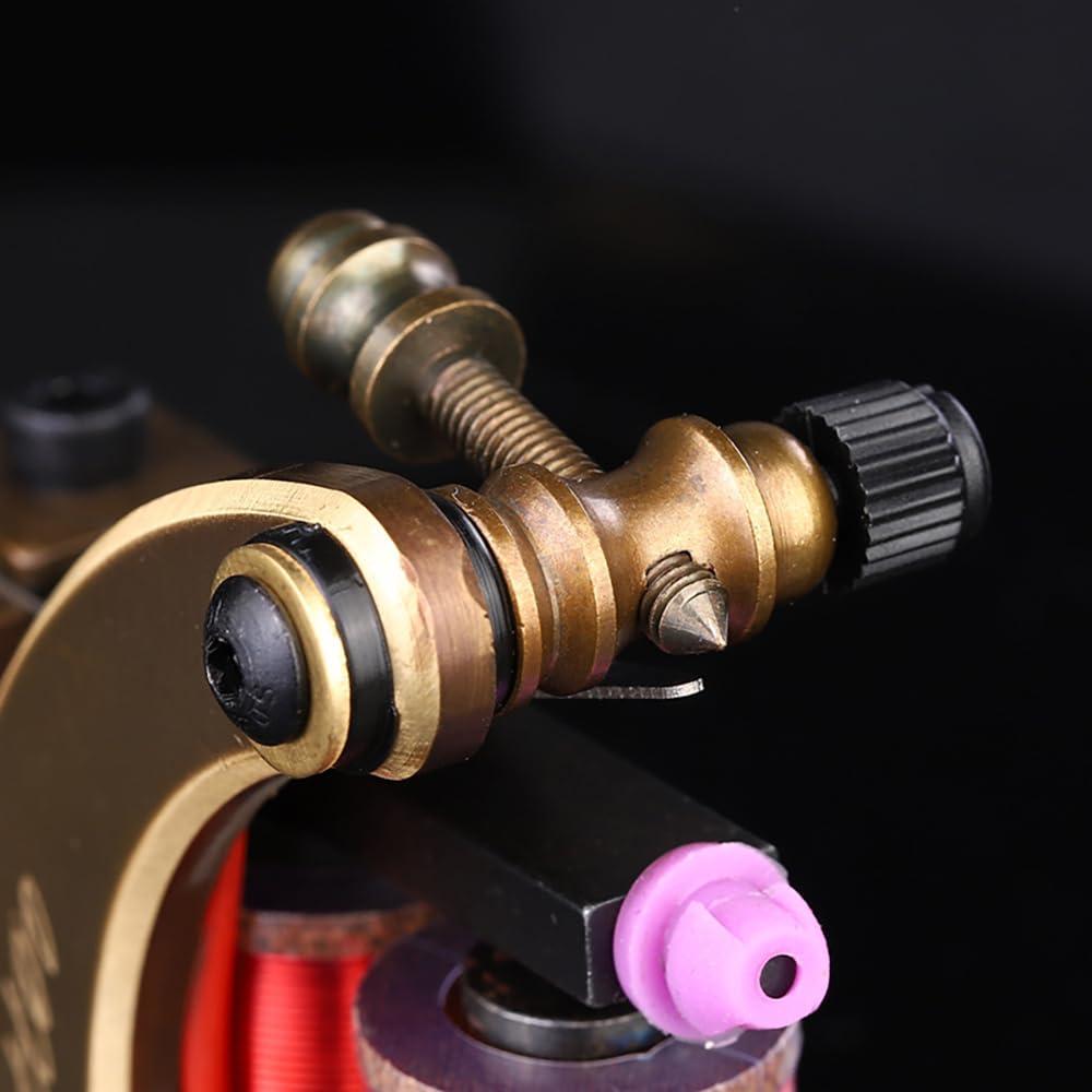 TTOOGO Professional Coils Tattoo Machine - Handcrafted Pure Brass Traditional Liner And Shader Tattoo Tool, Ideal for Continuous Precision Work,Shader
