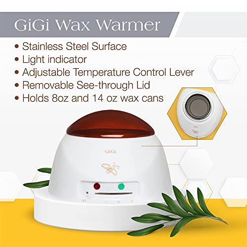 GiGi GiGi Multi-Purpose Hair Removal Wax Warmer Kit, 14 oz AND Satin Smooth Zinc Oxide Hair Removal Wax 14oz.