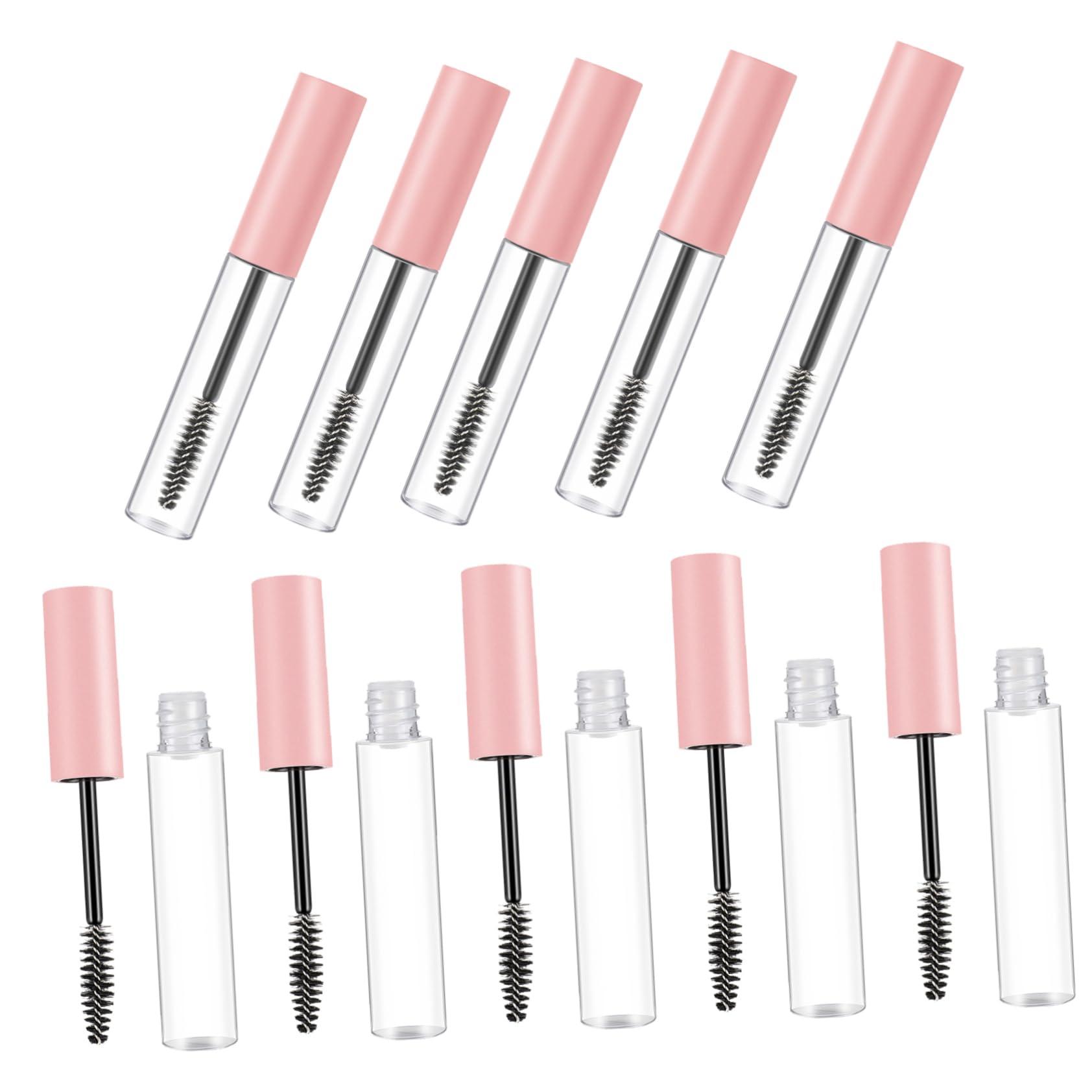FOMIYES FOMIYES 10pcs Mascara Empty Tube Mascara Volume Mascara Tubes Empty Mascara Tube Clear Empty Eyelashes Mascara Tube Empty Eyelash Mascara Tube Refillable Empty Mascara Palette Plastic Pink