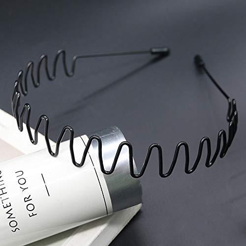 MansWill Mens Slicked Back Hair band, Outdoor Sports Fashion Pigtail HeadBand/Never Paint-shedding Metal Head Buckle Clip for Mens Long Hair, Braid and other Hair Styles - Big Wave