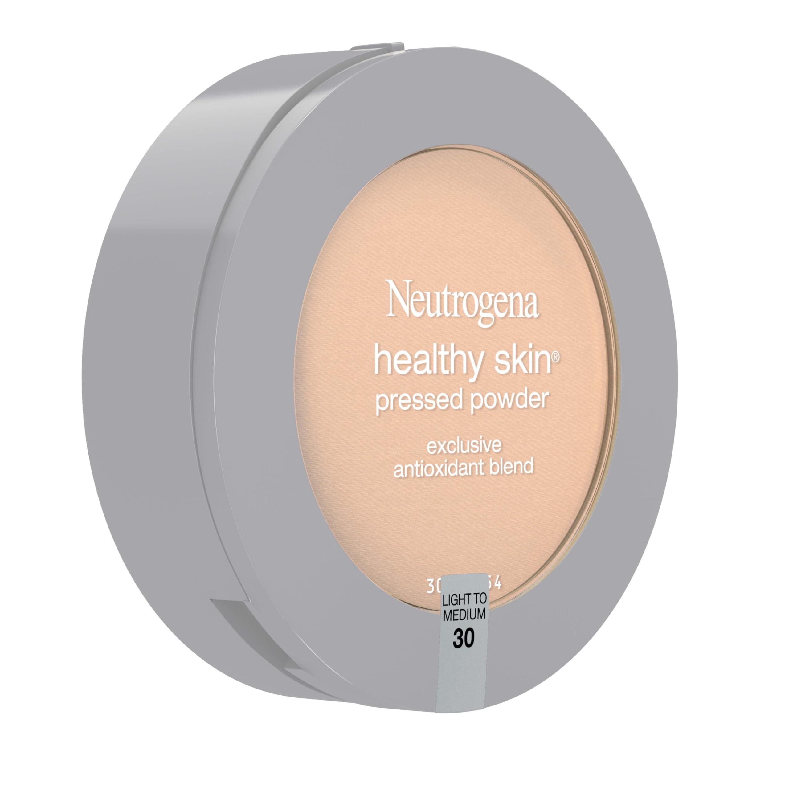 Neutrogena Neutrogena Healthy Skin Pressed Makeup Powder Compact with Antioxidants & Pro Vitamin B5, Evens Skin Tone, Minimizes Shine & Conditions Skin, Light to Medium 30.34 oz (Pack of 2)