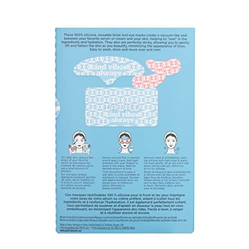 Pacifica Pacifica Reusable Mask Set  Silicone Undereye & Brow Mask Set for Forehead & Under Eye, Anti-Wrinkle, Firming, Pair with Serum, Vegan & Cruelty-Free, 3 Pieces