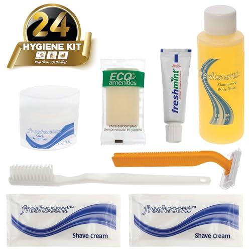 Moda West Moda West 24 Kits - Bulk Case of Wholesale Adult Basic Toiletries for Men, Women, Travel, Charity
