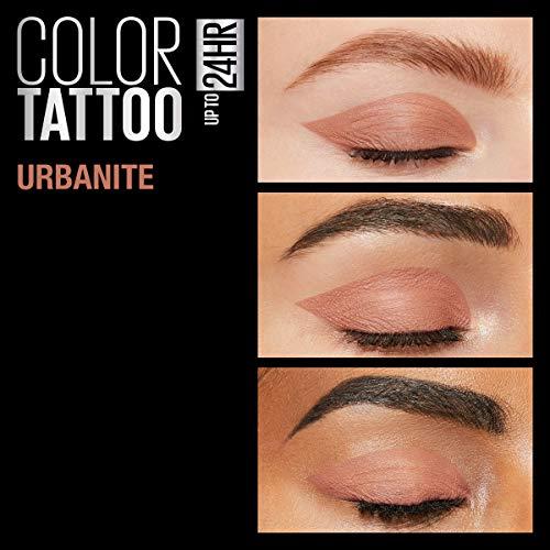 Maybelline New York Maybelline New York Color Tattooup to 24Hr Longwear Waterproof Fade Crease Resistant Blendable Cream Eyeshadow Pots Makeup, Urbanite, 0.14 oz