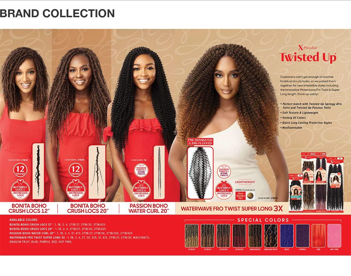 x-pression Outre Crochet Braids X-Pression Twisted Up 3X Waterwave Fro Twist Super Long (1-pack, 27)