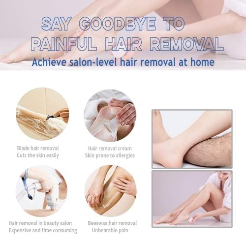 Qiikoea Crystal Hair Removal, Hairo Crystal Hair Eraser, Painless Leg Hair Removal for Women Hair Removal Eraser Exfoliator Tool for Men & Women, Gold