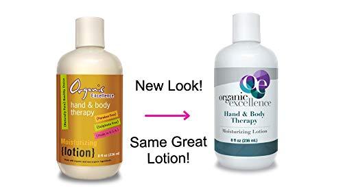 Organic Excellence Organic Excellence Hand and Body Therapy All Natural Body Lotion for Women Men Kids - Organic Body Lotion For Dry Skin Rich, Natural Moisturizer For Daily Use, Unscented, Made in USA with Shea Butter