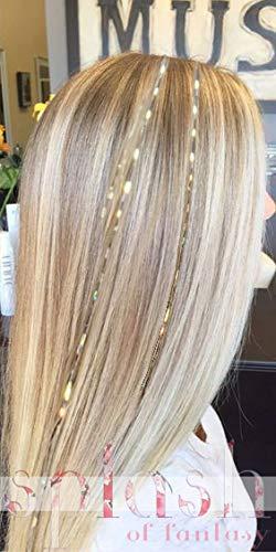 La Demoiselle 40 inch Hair Tinsel 200 Strands Two Colors : Sparkling Silver & Sparkling Gold