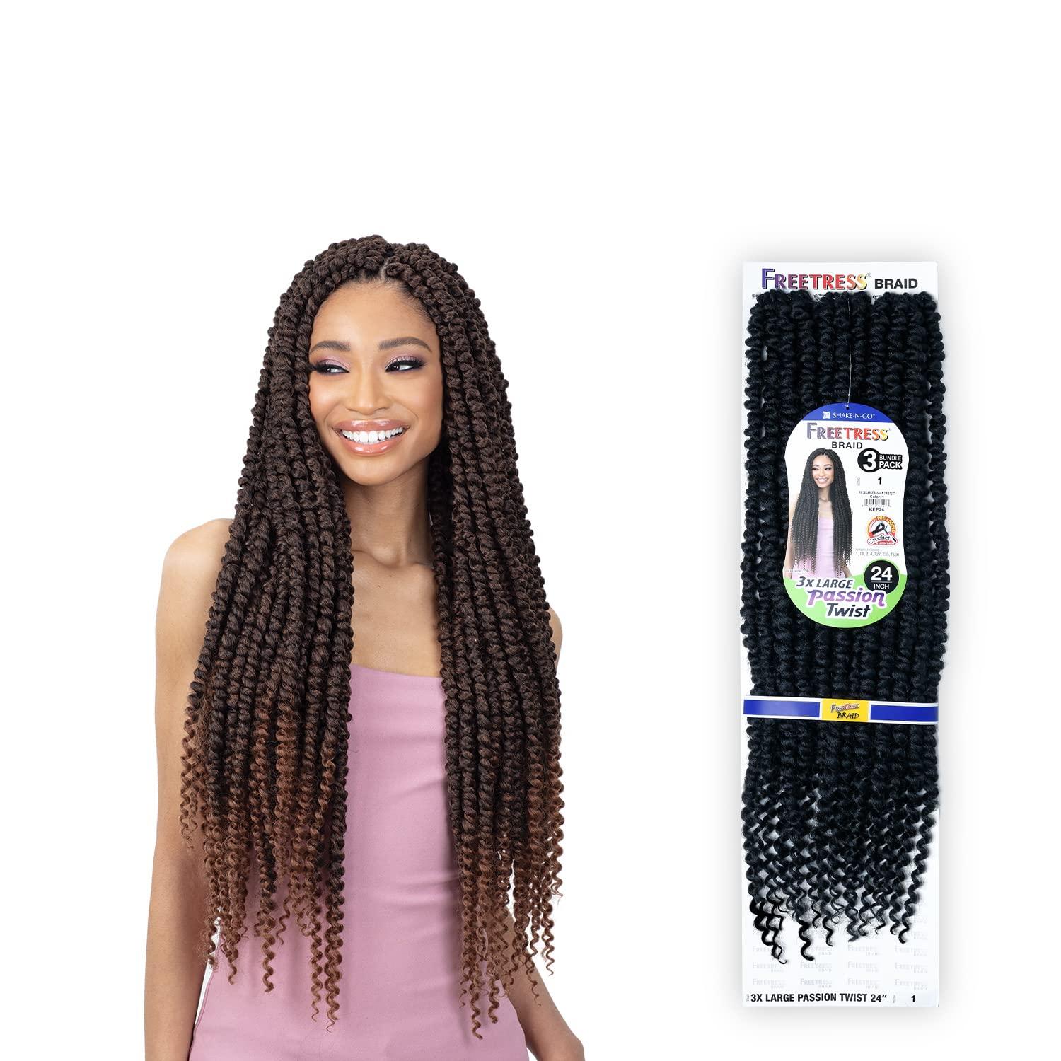 Fisher-Price FreeTress Crochet Braids 3X Large Passion Twist 24" (1-pack, T27)