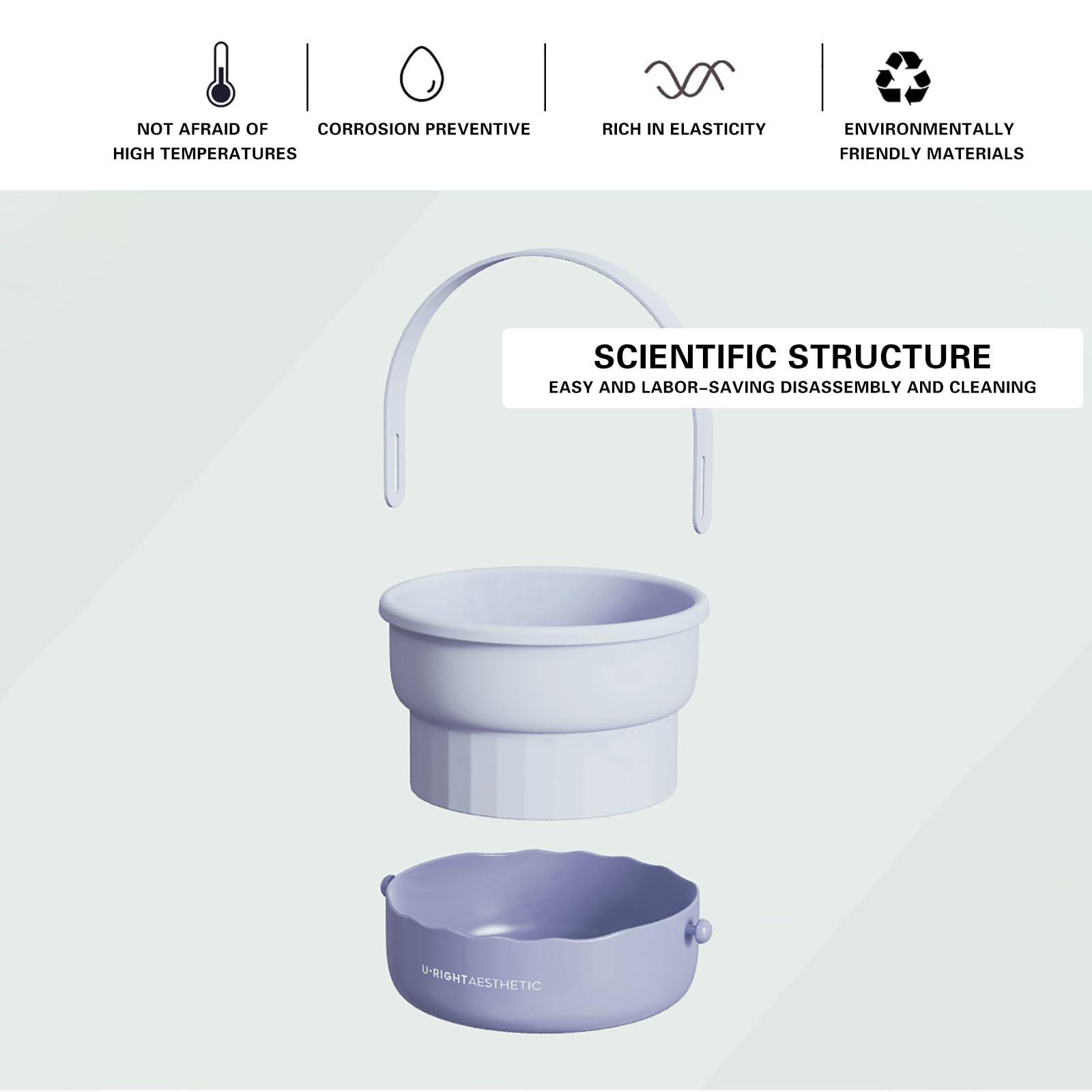 Generic Makeup Brush Cleaner Mat Bowl,3 In 1 Silicone Makeup Brush Cleaning Pad Cosmetic Brushes Portable Cleaning Tool,Detachable Multi-Function,For Brushes,Powder Puffs,Sponges Storage And Air Dry (Purple)