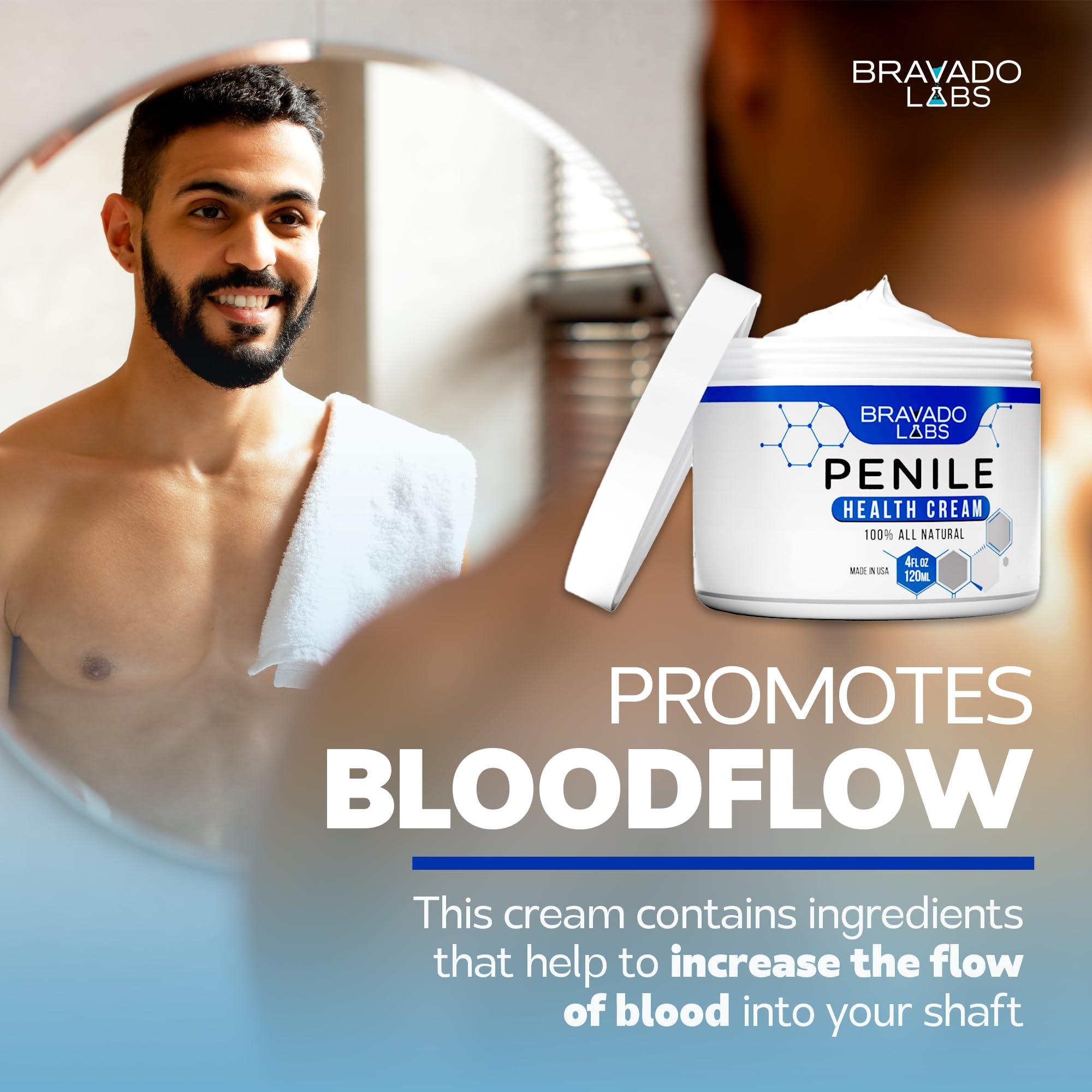 Bravado Labs Bravado Labs Premium Penile Health Creme - 100% Natural Cream Lotion for Men's Intimate Health - Redness, Dryness, Anti-Chafing Relief Moisturizer - 4 oz