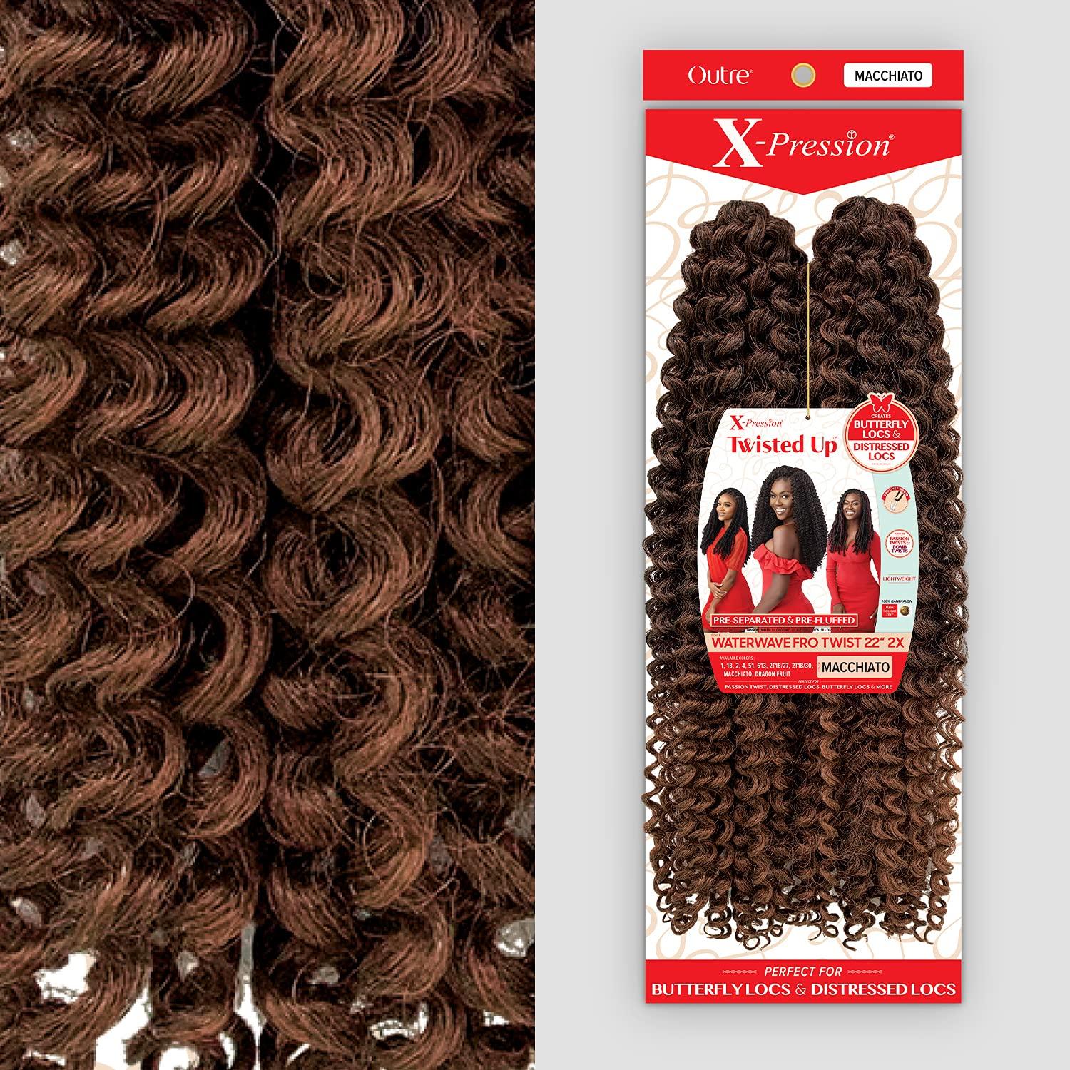 XPRESSION XPRESSION Outre Crochet Braids X-Pression Twisted Up Water Wave Fro Twist 22 2X (3-pack, 2T1B30)