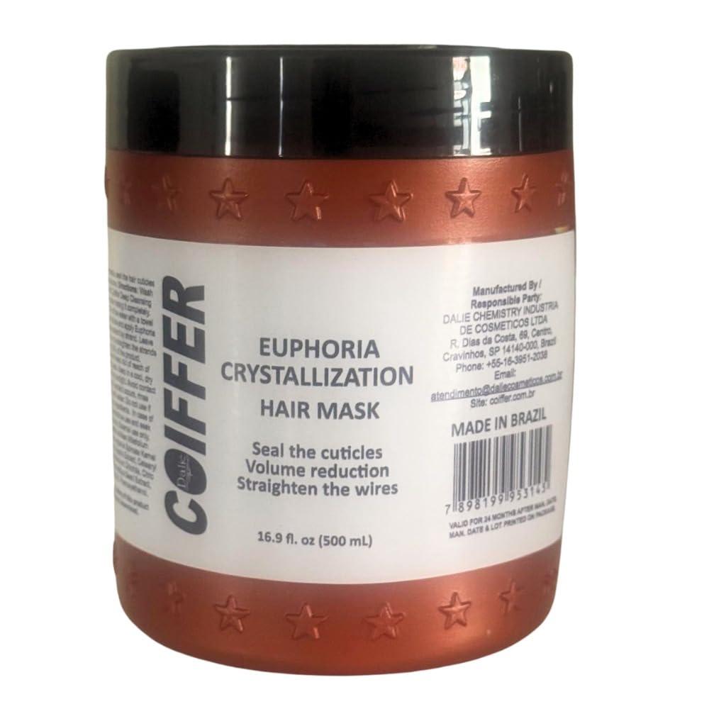 Coiffer Coiffer Euphoria Argan Crystallization and Sealant for Hair, Less Volume, Smooth Strands, No Frizz and More Hydratation, Perfect for Curly Hair, Hair Reconstrution, 16 oz (500g)