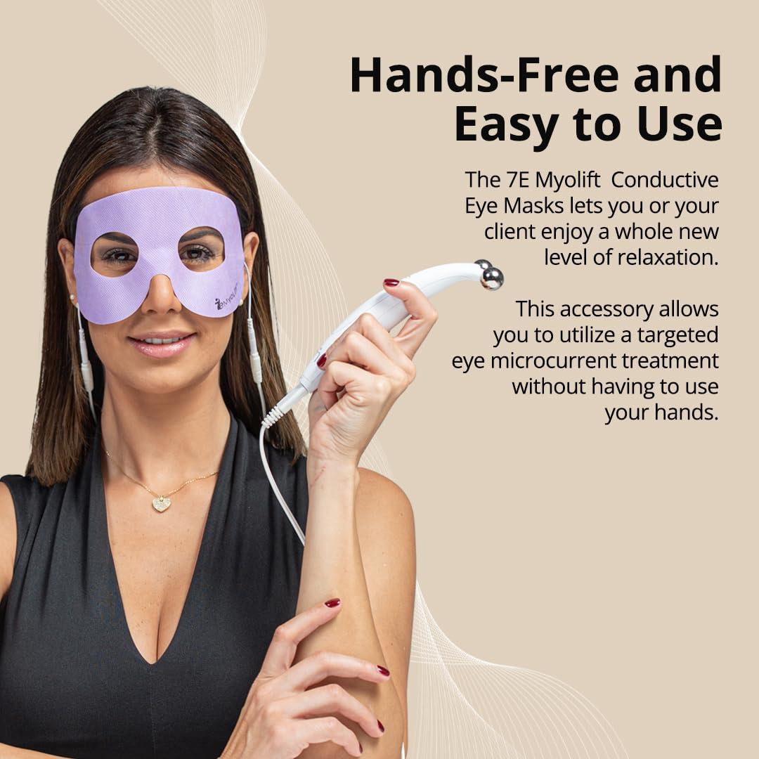 myolift myolift 7E Wellness Conductive Eye Facial Mask Microcurrent Machine - Skin Care Tools for Microcurrent Facial Device - Instant Face Lift, Anti Aging, and Skin Tightening - Up to 10-12 Uses