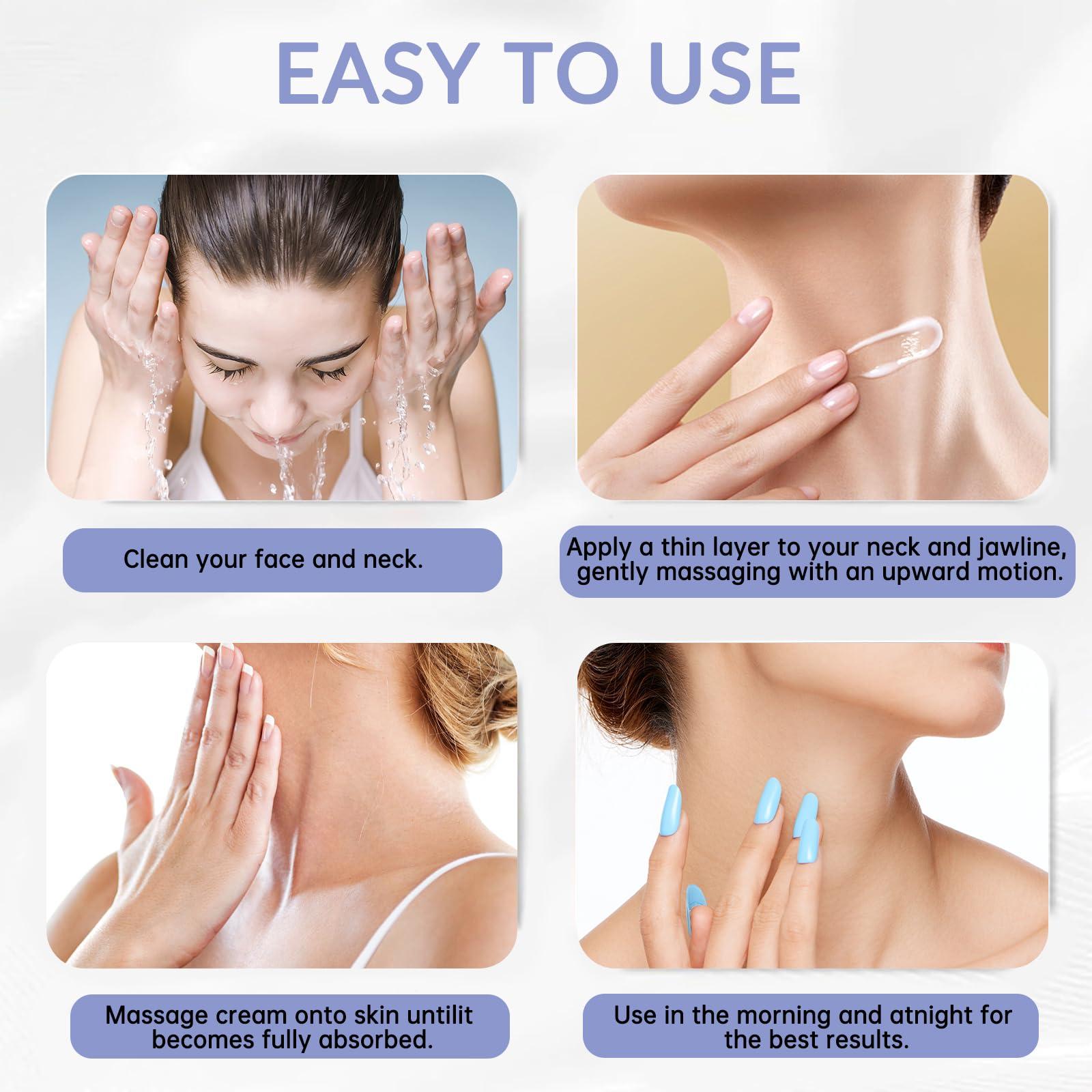 Hywestger Neck Firming Cream, Tighten and Lift Neck Cream, Anti-Aging Neck Creams for Tightening Sagging Skin and Hydrating, Help Reduce Fine Lines & Wrinkles - 1.7 oz