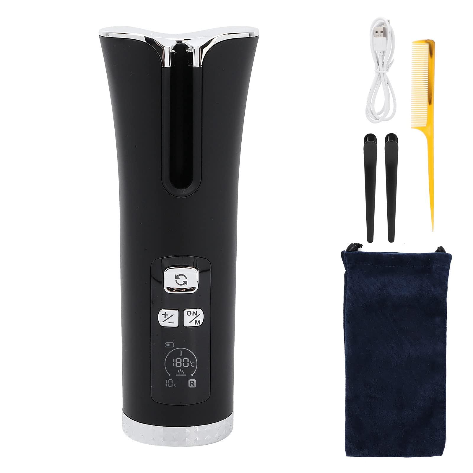 NSXAYIWE Automatic Hair Curler, Automatic Cordless Hair Curler, Rechargeable Intelligent Curling Iron, Curling Iron Automatic Hair Curler Automatic Curler Ideal for on the Go Use